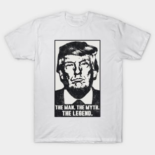 Donald Trump The Man Myth Legend 2023 - 2024 Mugshot Photo T-Shirt